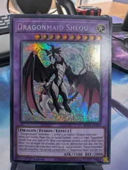 YuGiOh! Dragonmaid Sheou MP21-EN065 Prismatic Secret Rare 1st Ed - Image 1