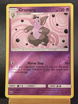 Pokemon Card Grumpig 60/168 Rare Reverse Holo Celestial Storm NM - Image 1