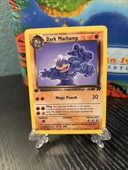 DARK MACHAMP 27/82 Team Rocket 1st EDITION non-holo rare Pokemon TCG card NM - Image 1