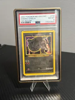 Shining Steelix Holo Pokemon Card Neo Destiny 112/105 First Edition PSA 8 - Image 1