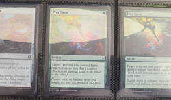 MTG 4 CARD 'OIL SPILL' CONNECTOR MISPRINT Prismatic Lens Prey Upon RAINBOW ERROR - Image 3