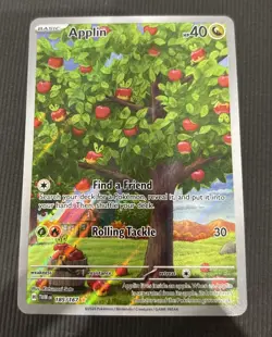Applin 185/167 Twilight Masquerade Pokemon Illustration Card excellent condition - Image 2