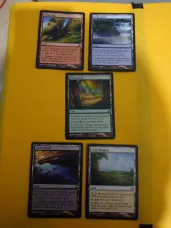 Vivad Land MTG 5 Card. Lorwyn. Meadow,Marsh,Creek,Crag. Vivid Grove. - Image 1