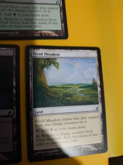 Vivad Land MTG 5 Card. Lorwyn. Meadow,Marsh,Creek,Crag. Vivid Grove. - Image 3