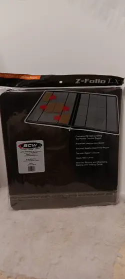 BCW Gaming 20 Pages 12-Pocket Doubleside Z-Folio LX Trading Card Albums Black - Image 5