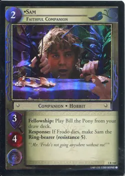 Lord Of The Rings CCG FotR Foil Card 1.R310 Sam Faithful Companion - Image 1