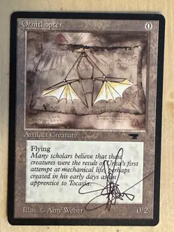 MTG ARTIST PROOF Antiquities Ornithopter AP Sketch Art Amy WEBER Magic - Image 2