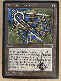 MTG ARTIST PROOF Portuguese Barbed Sextant AP Art Sketch Amy WEBER Magic - Image 2