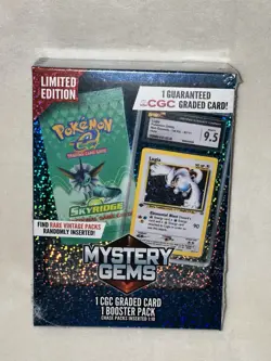 Pokemon Mystery Gems 1 CGC Graded Card & Booster Pack 2025! New Limited Edition. - Image 1