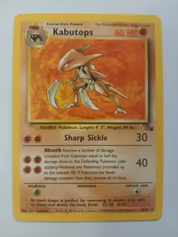 Pokemon TCG Kabutops Fossil Card 24/62 Regular Rare, LP Condition - Image 1