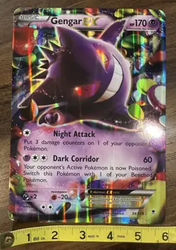 Gengar EX 34/119 Phantom Forces Rare Holo Jumbo Pokemon Card HP170 - Image 2