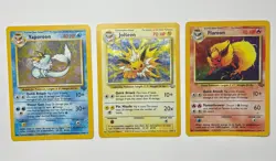 Pokemon TCG Vaporeon Flareon Jolteon Holo Card Jungle Base Set - Image 1