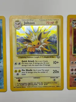 Pokemon TCG Vaporeon Flareon Jolteon Holo Card Jungle Base Set - Image 5
