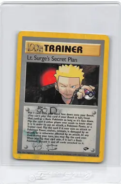 Lt. Surge's Secret Plan 107/132 - RARE - Gym Challenge - Pokemon CARD - HP/DMG - Image 1