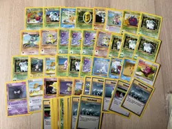 Pokemon TCG Base Set 2 55 Card Lot LP-DAM Vintage WOTC - Image 1