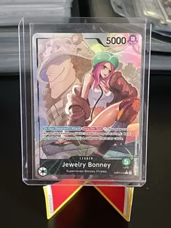 One Piece Jewelry Bonney Parallel Op07-019 Leader Card - Image 1
