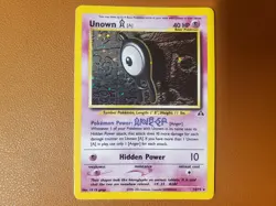 Unown [A] 14/75 Holo Rare Neo Discovery Pokemon Card LP Light Play - Image 1