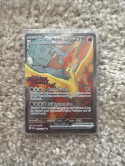 Team Rocket’s Moltres Ex 208/182 - Destined Rivals Pokemon Full Art - NM STAMPED - Image 1