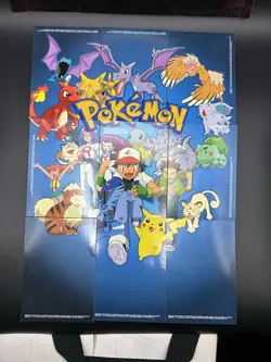 1999 POKEMON TOPPS TV Anime 9 Card Puzzle Set Ash Pikachu Full Set Set C - Image 1