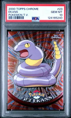 2000 TOPPS CHROME POKEMON T.V. #23 EKANS PSA 10 - Image 1