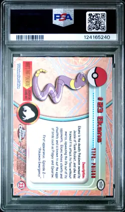 2000 TOPPS CHROME POKEMON T.V. #23 EKANS PSA 10 - Image 2
