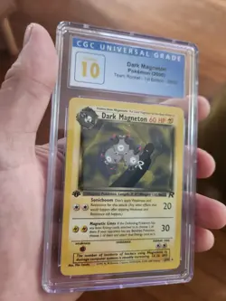 (POP 2) CGC 10 PRISTINE 2000 Pokemon 1st Edition Dark Magneton 28/82 Team Rocket - Image 1