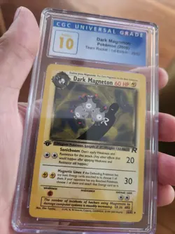 (POP 2) CGC 10 PRISTINE 2000 Pokemon 1st Edition Dark Magneton 28/82 Team Rocket - Image 2