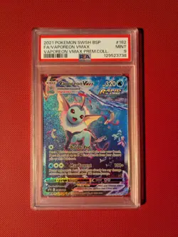 Pokemon Vaporeon VMAX SWSH182 - Black Star Promo - PSA 9 - Image 1