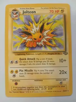 Jolteon 20/64 Jungle Rare Non Holo Vintage Pokemon TCG - Image 1