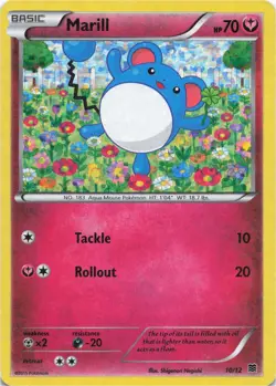 Pokemon - Marill - 10/12 #010/012 - McDonald's Promos 2015 Holo - Image 1