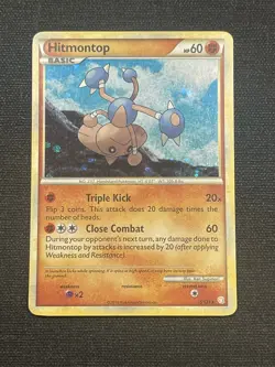 Pokemon Hitmontop HGSS 5/123 Cracked Ice Rare Holo Promo Light Play LP/NM - Image 1