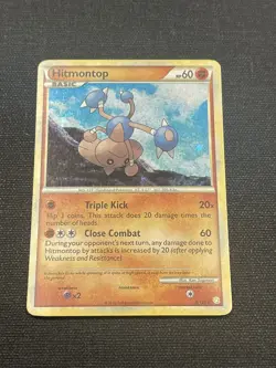 Pokemon Hitmontop HGSS 5/123 Cracked Ice Rare Holo Promo Light Play LP/NM - Image 2
