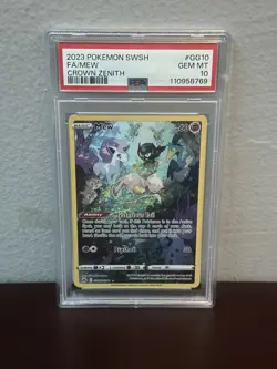 Mew Crown Zenith 2023 Pokemon Full Art GG10/G70 SWSH PSA 10 GEM MINT - Image 1