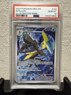 Pokemon TCG Inteleon 142/132 Me01: Mega Evolution Holo - PSA 10 GEM MINT 💎 - Image 1