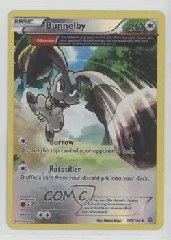 Bunnelby Reverse Foil Pokemon XY Primal Clash #121 - Image 1