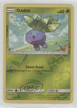 Oddish Reverse Foil Pokemon Sun & Moon Cosmic Eclipse #2 - Image 1