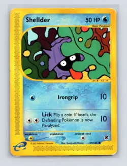 Pokemon TCG Shellder 129/165 Expedition Normal HP - Image 1