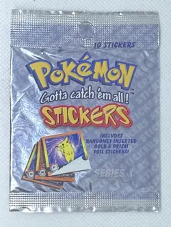 1999 Nintendo Artbox Pokemon Gotta Catch ‘Em All 10 Stickers Pack Series 1 601139116701 - Image 1