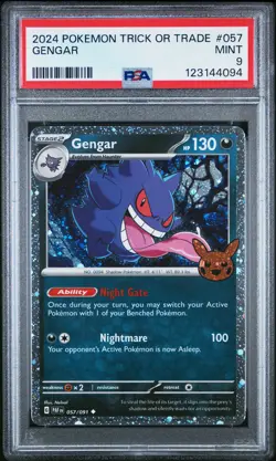 2024 Pokemon Trick Or Trade Gengar PSA 9 #057 - Image 1