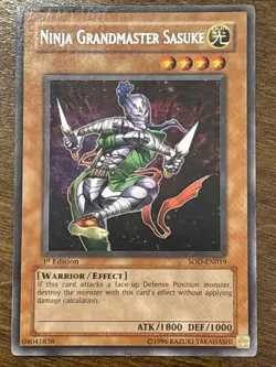 Ninja Grandmaster Sasuke SOD-EN019 Soul of the Duelist-1st Edition Rare LP - Image 1
