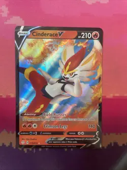 Pokemon Card Cinderace 018/072 Ultra Rare Shining Fates Near Mint - Image 1