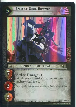 Lord Of The Rings CCG Foil Card TTT 4.U138 Band Of Uruk Bowmen - Image 1