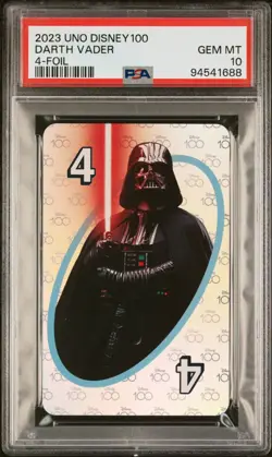 PSA 10 GEM MINT Darth Vader Disney 100 Anniversary 1 Foil Trading Card Game 2023 - Image 1