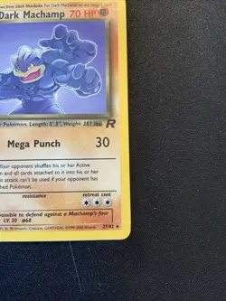 Dark Machamp 27/82 1st Edition Rare Team Rocket Pokemon Trading Card TCG - NM-LP - Image 4