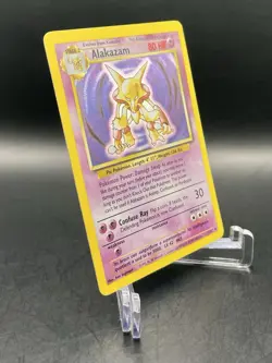 Alakazam 1/102 Base Set Unlimited (1999) Holo Rare Card Vintage WOTC Pokemon TCG - Image 3
