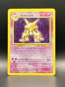 Alakazam 1/102 Base Set Unlimited (1999) Holo Rare Card Vintage WOTC Pokemon TCG - Image 5