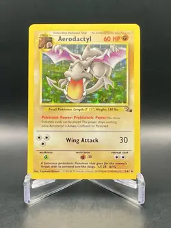 Aerodactyl 1/62 Fossil Unlimited (1999) Holo Rare Card Vintage WOTC Pokemon TCG - Image 1