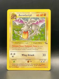 Aerodactyl 1/62 Fossil Unlimited (1999) Holo Rare Card Vintage WOTC Pokemon TCG - Image 5