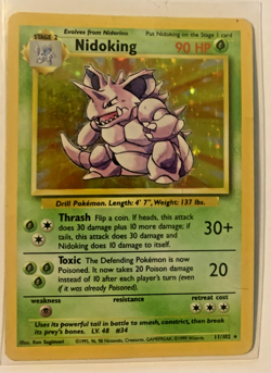 Nidoking Holo Pokemon Base Set #11 Holo Rare 1999 - Image 1