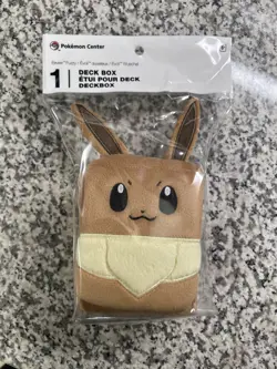 Pokemon TCG Fuzzy Eevee Deck Box Pokemon Center New FACTORY SELAED! - Image 1